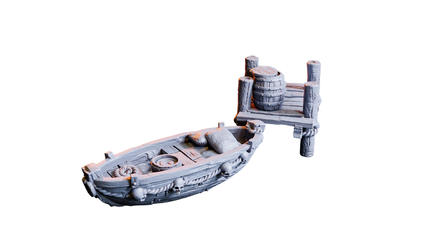 Orc Boat and Dock ( Scenery / Prop )